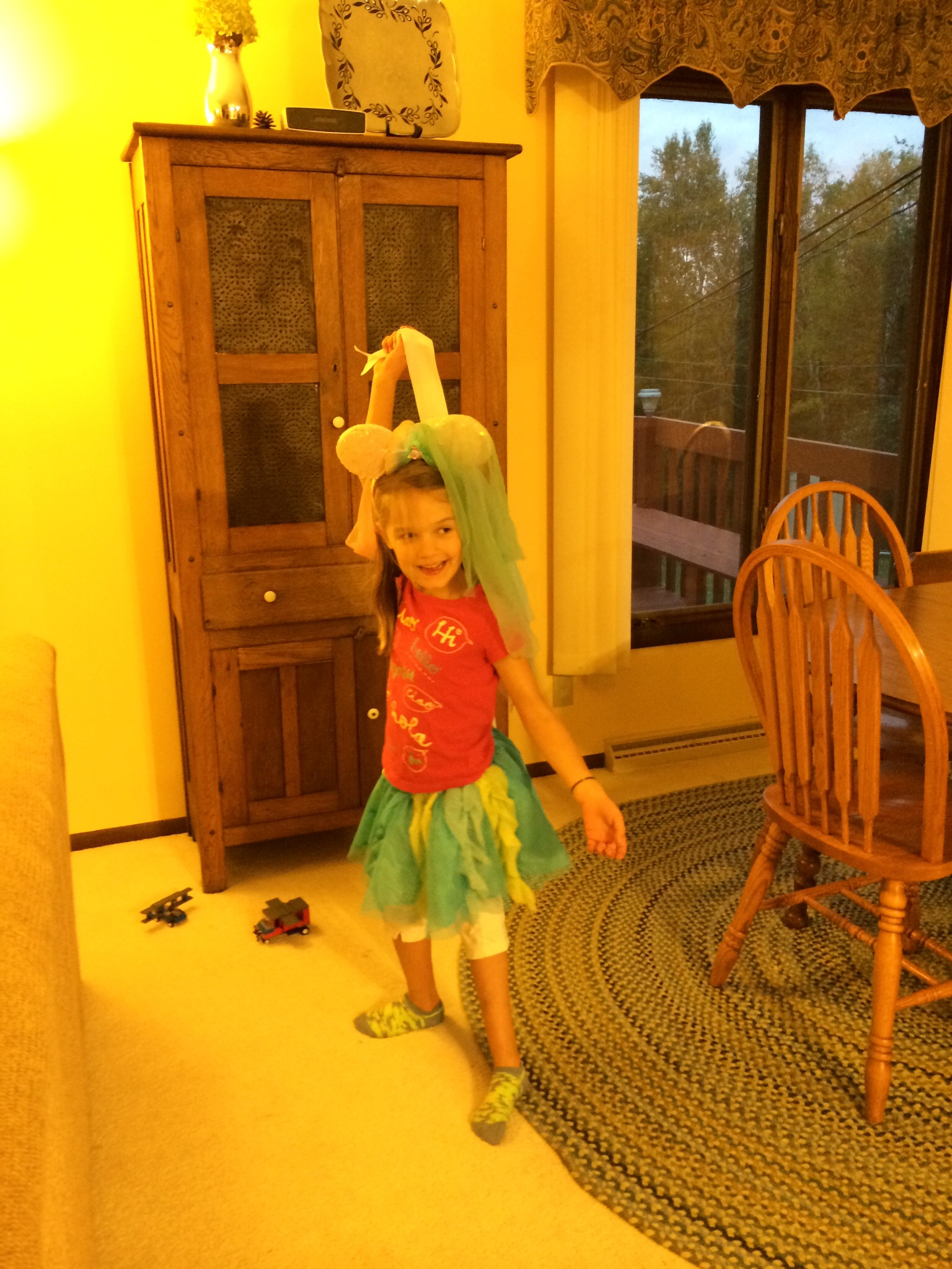 She loves to dance: gets that from my sister maybe or at least some other relative. Definitely not from this chick.
